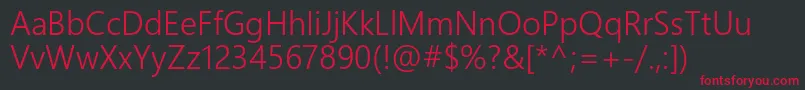 LeelawadeeUiSemilightРћР±С‹С‡РЅС‹Р№ Font – Red Fonts on Black Background