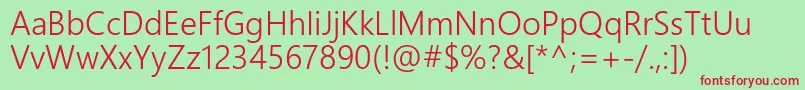 LeelawadeeUiSemilightРћР±С‹С‡РЅС‹Р№ Font – Red Fonts on Green Background