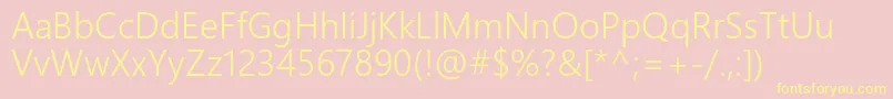 LeelawadeeUiSemilightРћР±С‹С‡РЅС‹Р№ Font – Yellow Fonts on Pink Background