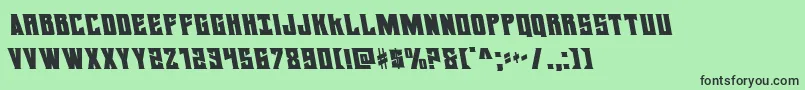 daemonicusleft Font – Black Fonts on Green Background