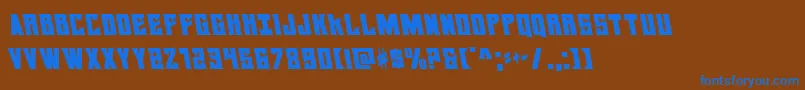daemonicusleft Font – Blue Fonts on Brown Background