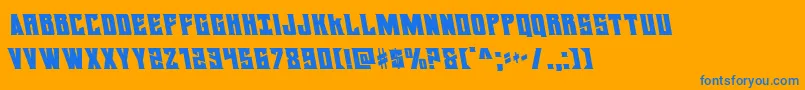 daemonicusleft Font – Blue Fonts on Orange Background