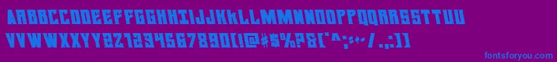 daemonicusleft Font – Blue Fonts on Purple Background