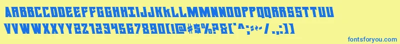 daemonicusleft Font – Blue Fonts on Yellow Background