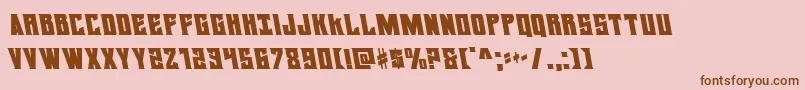 daemonicusleft Font – Brown Fonts on Pink Background