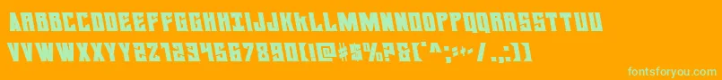 daemonicusleft Font – Green Fonts on Orange Background