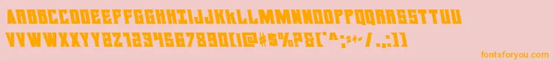 Police daemonicusleft – polices orange sur fond rose