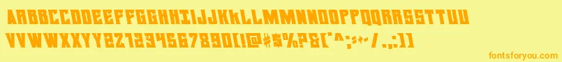 daemonicusleft Font – Orange Fonts on Yellow Background