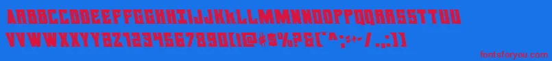 daemonicusleft Font – Red Fonts on Blue Background