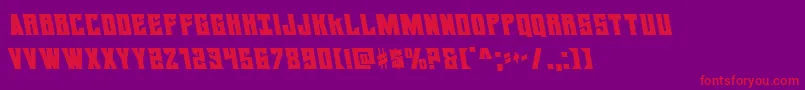 daemonicusleft Font – Red Fonts on Purple Background