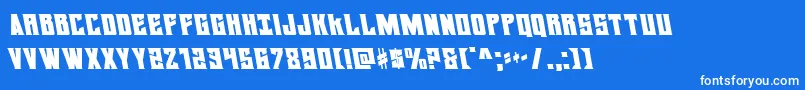 daemonicusleft Font – White Fonts on Blue Background