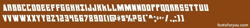 daemonicusleft Font – White Fonts on Brown Background