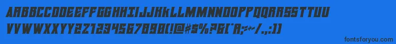 daemonicussemital Font – Black Fonts on Blue Background