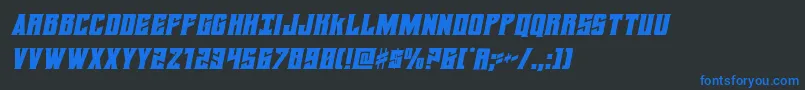 daemonicussemital Font – Blue Fonts on Black Background