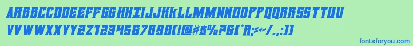 daemonicussemital Font – Blue Fonts on Green Background