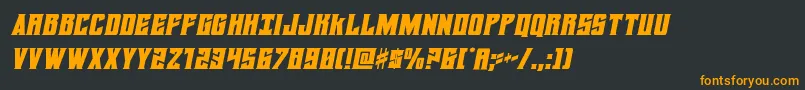 daemonicussemital Font – Orange Fonts on Black Background