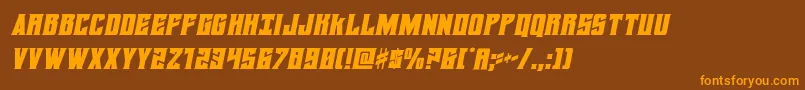 daemonicussemital Font – Orange Fonts on Brown Background