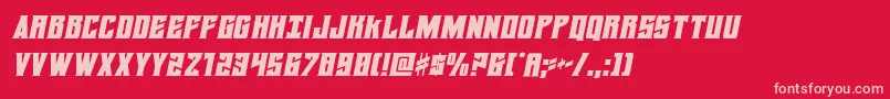 daemonicussemital Font – Pink Fonts on Red Background