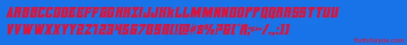 daemonicussemital Font – Red Fonts on Blue Background