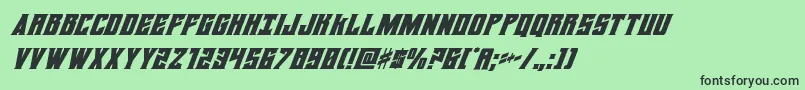 daemonicussuperital Font – Black Fonts on Green Background