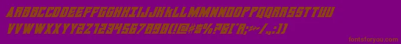 daemonicussuperital Font – Brown Fonts on Purple Background