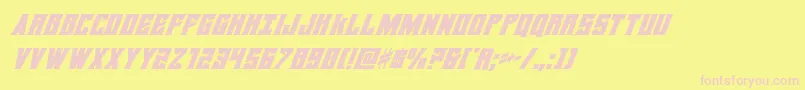 daemonicussuperital Font – Pink Fonts on Yellow Background