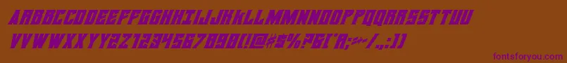 daemonicussuperital Font – Purple Fonts on Brown Background