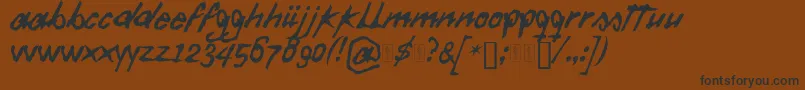 Daft Font-Schriftart – Schwarze Schriften auf braunem Hintergrund