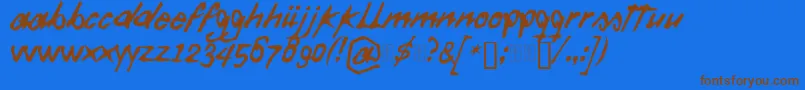Daft Font Font – Brown Fonts on Blue Background