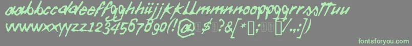 Daft Font-fontti – vihreät fontit harmaalla taustalla