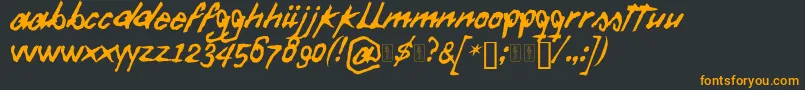 Daft Fontフォントについての詳細 フォントDaft Font – 黒い背景にオレンジの文字