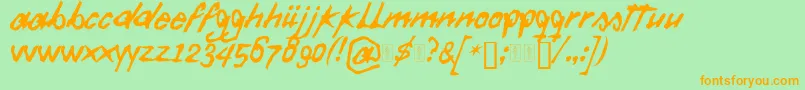 fuente Daft Font – Fuentes Naranjas Sobre Fondo Verde