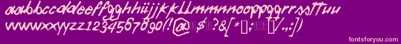 Daft Font Font – Pink Fonts on Purple Background