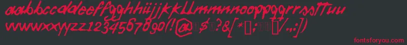 Daft Font Font – Red Fonts on Black Background