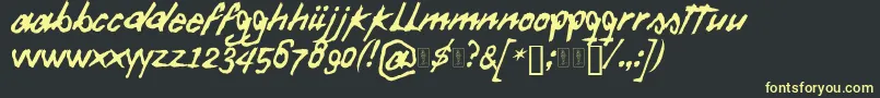 Weitere Informationen zur Daft Font-Schriftart Daft Font-Schriftart – Gelbe Schriften auf schwarzem Hintergrund