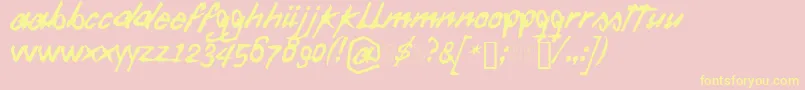 fuente Daft Font – Fuentes Amarillas Sobre Fondo Rosa