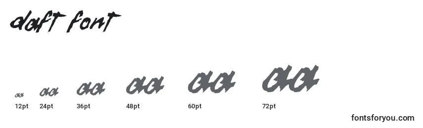 Размеры шрифта Daft Font