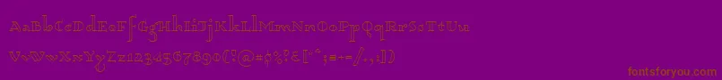 Dagerotypos 0003 Font – Brown Fonts on Purple Background