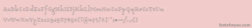 Dagerotypos 0003 Font – Gray Fonts on Pink Background