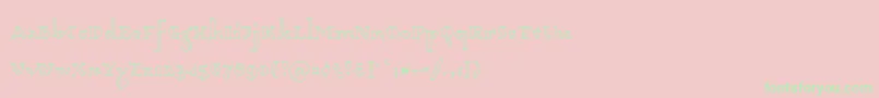 Dagerotypos 0003 Font – Green Fonts on Pink Background