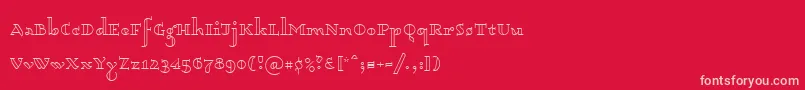 Dagerotypos 0003 Font – Pink Fonts on Red Background