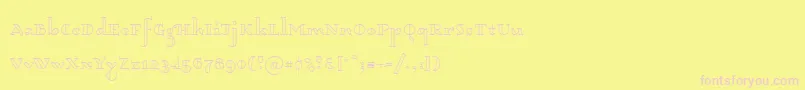 Dagerotypos 0003 Font – Pink Fonts on Yellow Background
