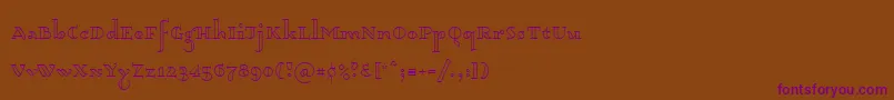 Dagerotypos 0003 Font – Purple Fonts on Brown Background