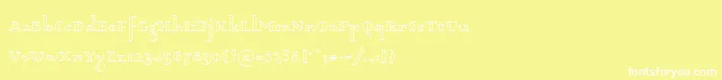 Dagerotypos 0003 Font – White Fonts on Yellow Background