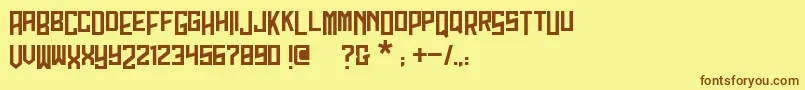 DagestaN  Font – Brown Fonts on Yellow Background