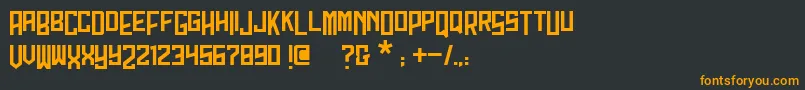 DagestaN  Font – Orange Fonts on Black Background