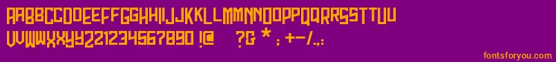 DagestaN  Font – Orange Fonts on Purple Background