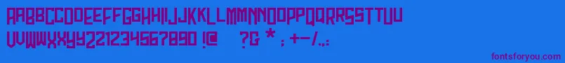 DagestaN  Font – Purple Fonts on Blue Background