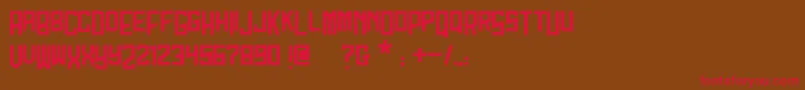 DagestaN  Font – Red Fonts on Brown Background