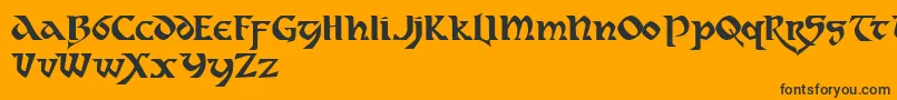 dahaut   Font – Black Fonts on Orange Background